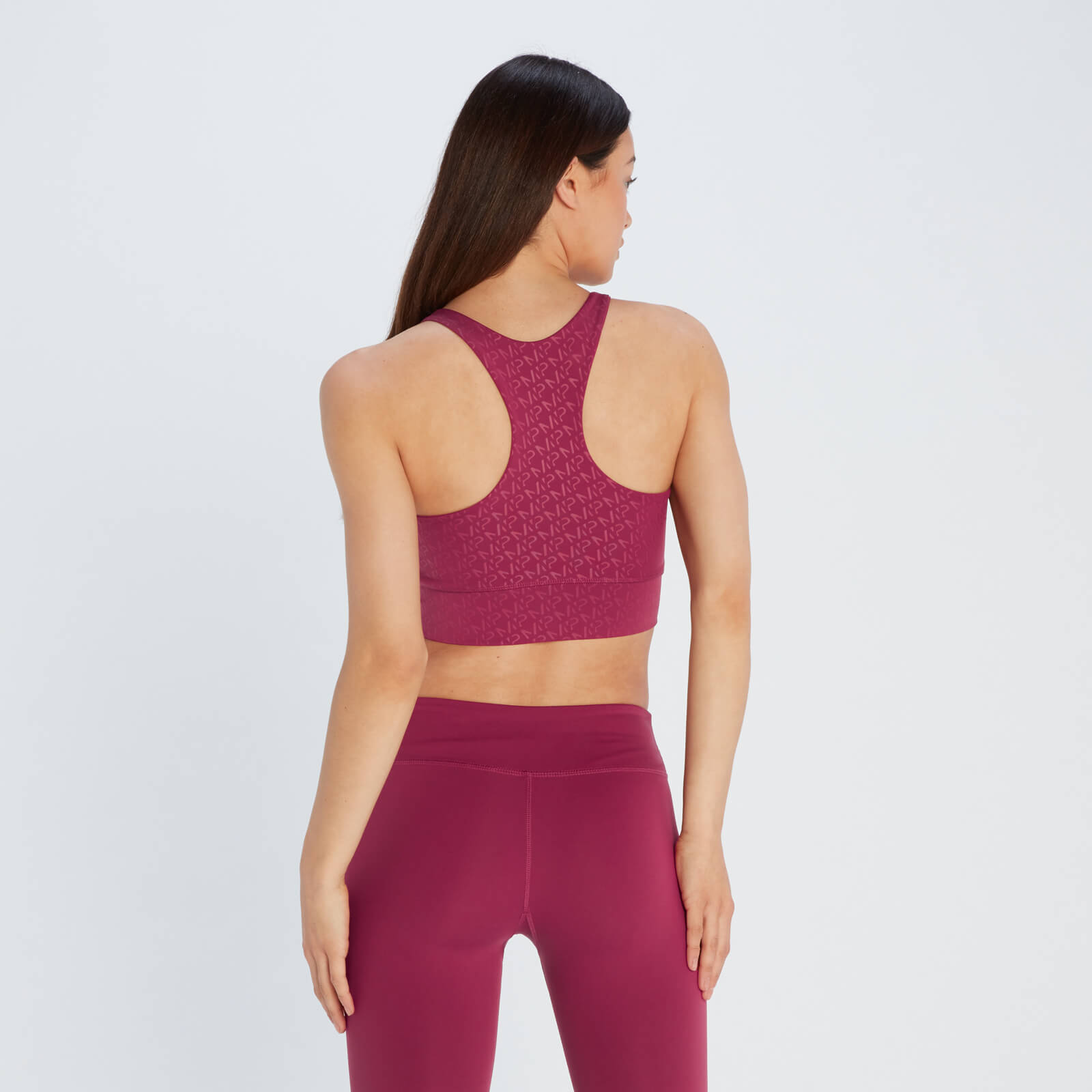 Brassière de sport à imprimé MP Essentials pour femmes – Prune