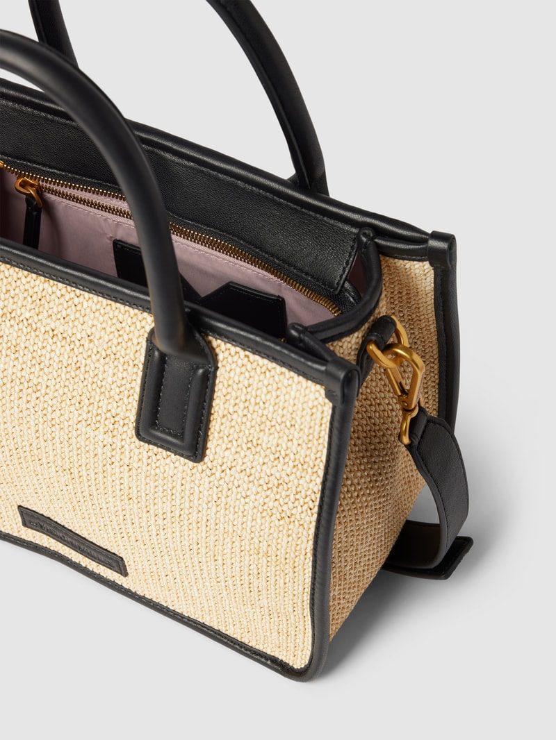 Tote Bag mit Label-Detail Modell 'LENA' in sand