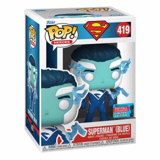 Funko POP! DC: Vinyl Figur Superman (Blue) (NYCC/Fall Con.) 9 cm