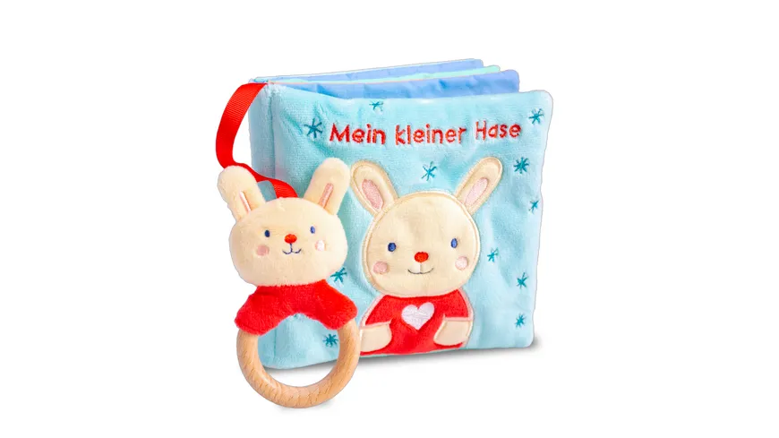 Mein liebstes Kuschelbuch mit echtem Holzbeißring. Mein kleiner Hase
