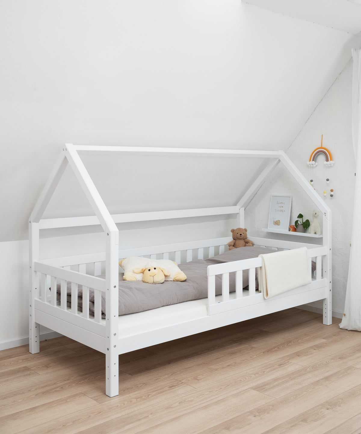 Hausbett Kiefer Weiß