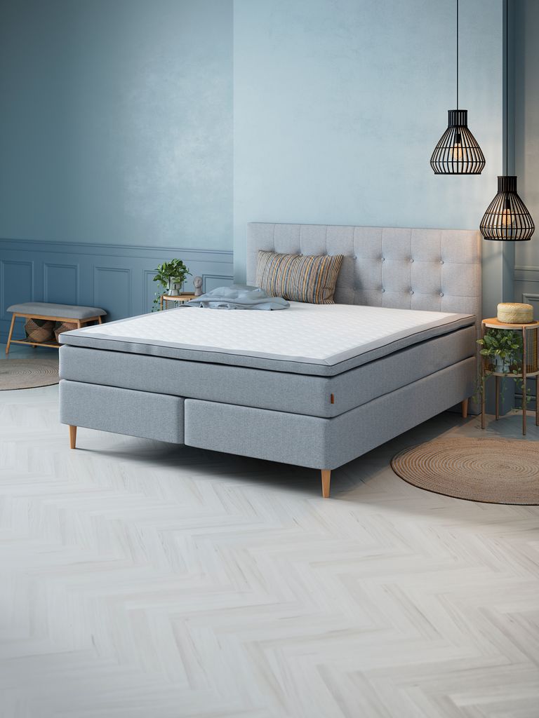 Cama Continental SOKNA GC35 dourada 150x200 SOKNA GC35 cinza-27 látex