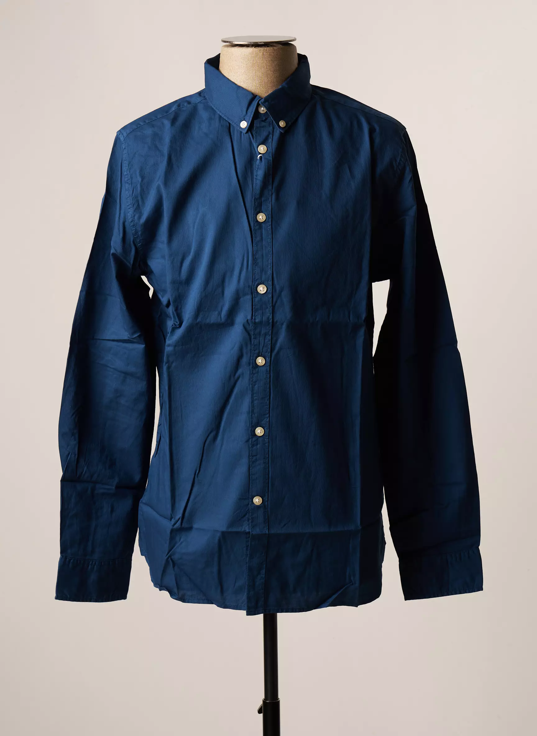 Knowledge Cotton Apparel Manches Longues Homme couleur bleu