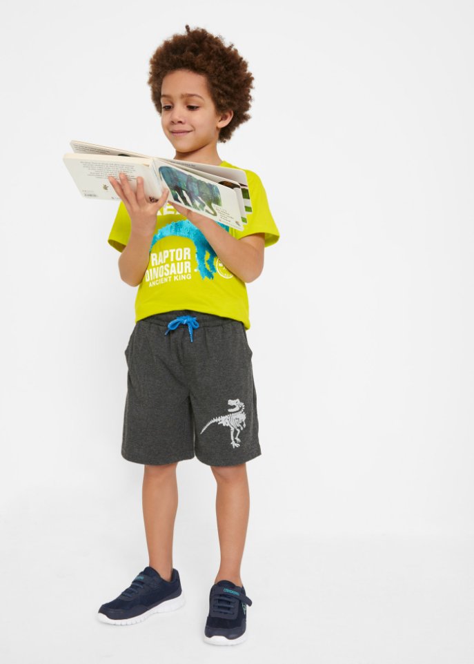 Jungen T-Shirt mit Wendepaillette + kurze Hose (2-tlg.Set)