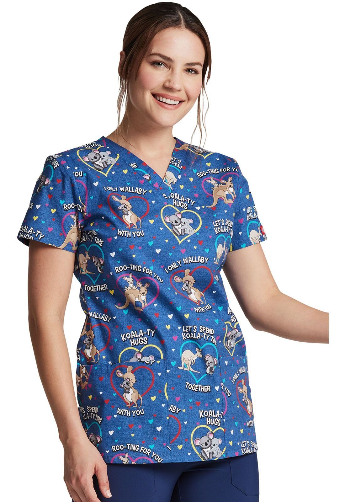 Dickies Funktionsbluse Bunt bedruckter Damen Kasack 