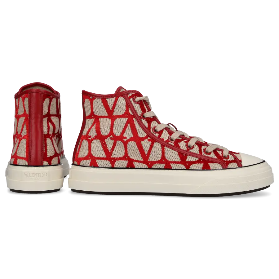 Valentino Garavani - Sneaker high TOTALOOP Canvas - beige