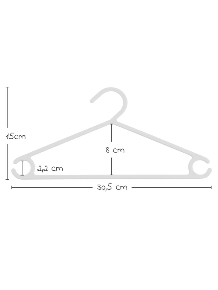 LaLoona Kleiderbügel für Babys und Kinder (22 Stück) - Weiß in weiss günstig kaufen onesize