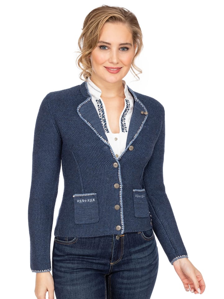 Spieth & Wensky Strickjacke AILEEN in jeansblau günstig kaufen