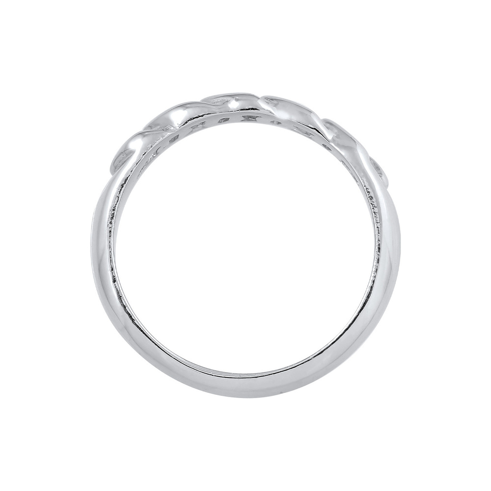 Elli Elli Bague Femmes Nœuds Chaînes Design en Argent Sterling 925 Bague