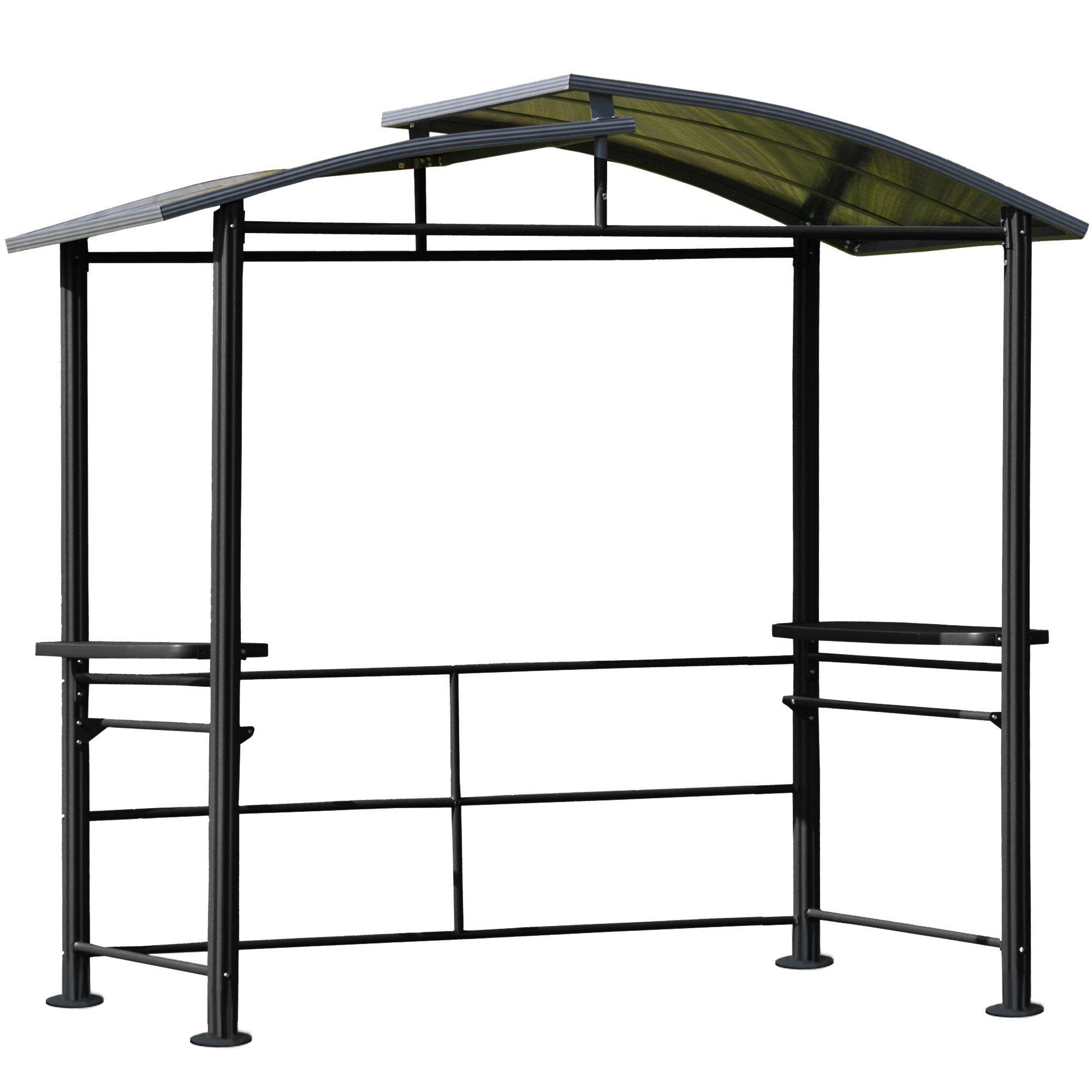 Outsunny Grillpavillon Grillpavillon mit Flammschutzdach