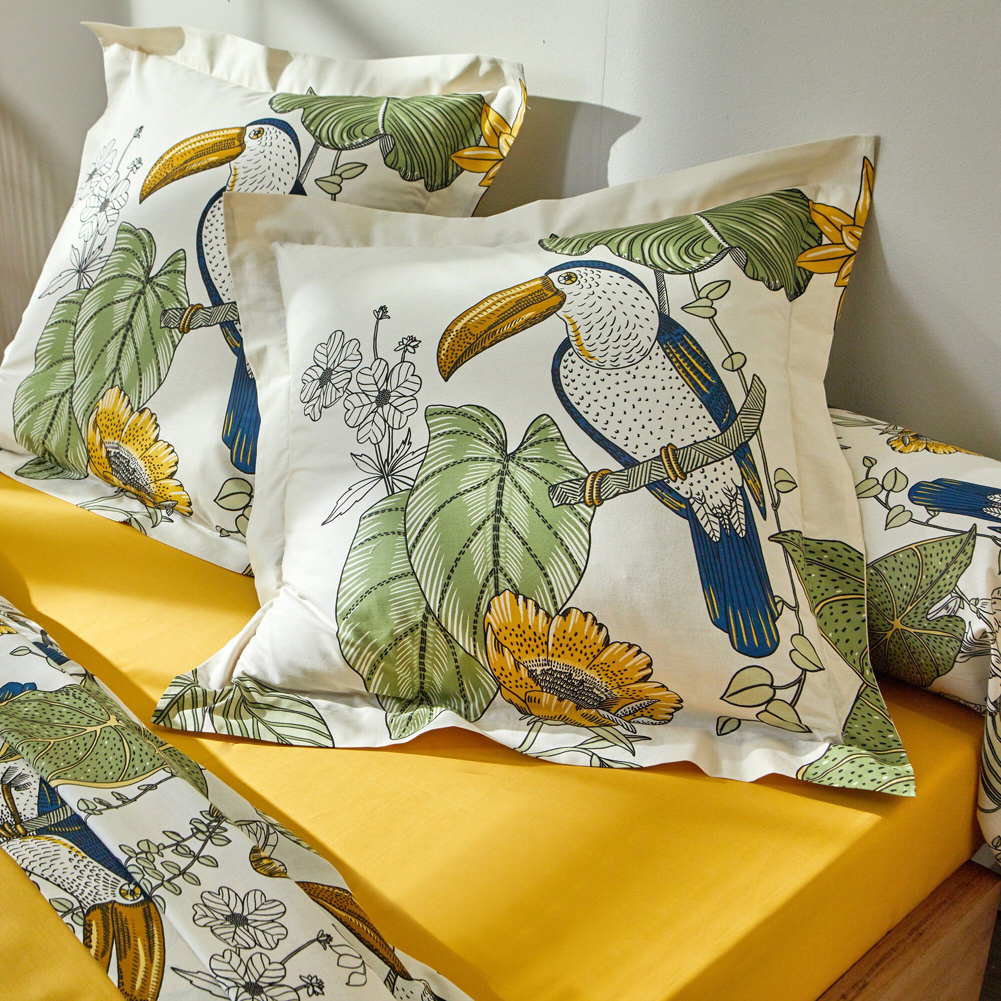 Linge de lit Toco en coton imprimé