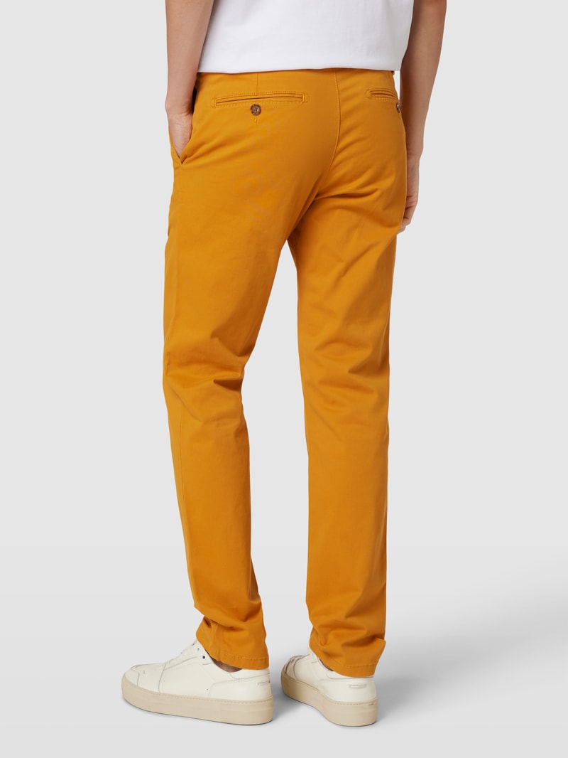 Chino mit französischen Eingrifftaschen in dunkelgelb