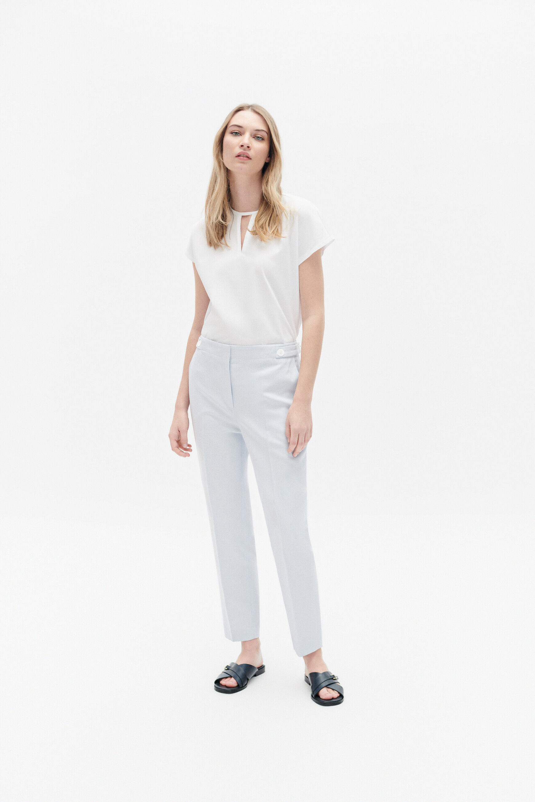 Pantalon psalvador bleu ciel femme
