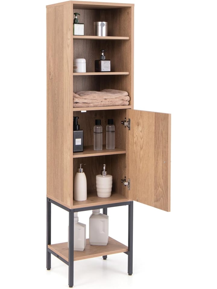 COSTWAY 6-stöckig Badezimmerschrank 146cm in Hellbraun günstig kaufen onesize