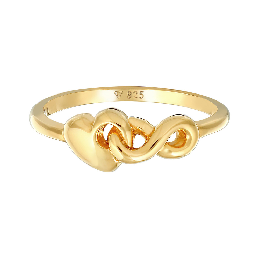 Elli Elli Bague Femmes Cœur Infinité fusionné en argent sterling 925 Bague
