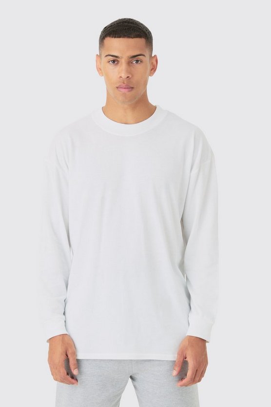 Langärmliges Oversize Rundhals T-Shirt
