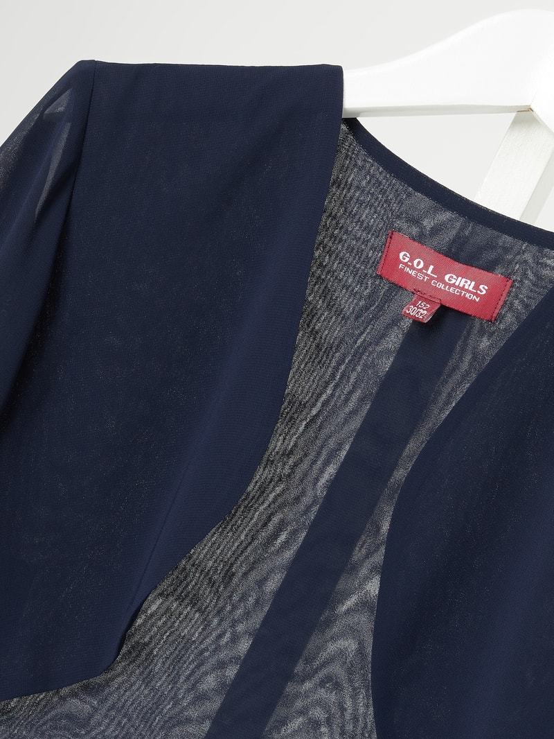 Bolero aus Chiffon in marineblau