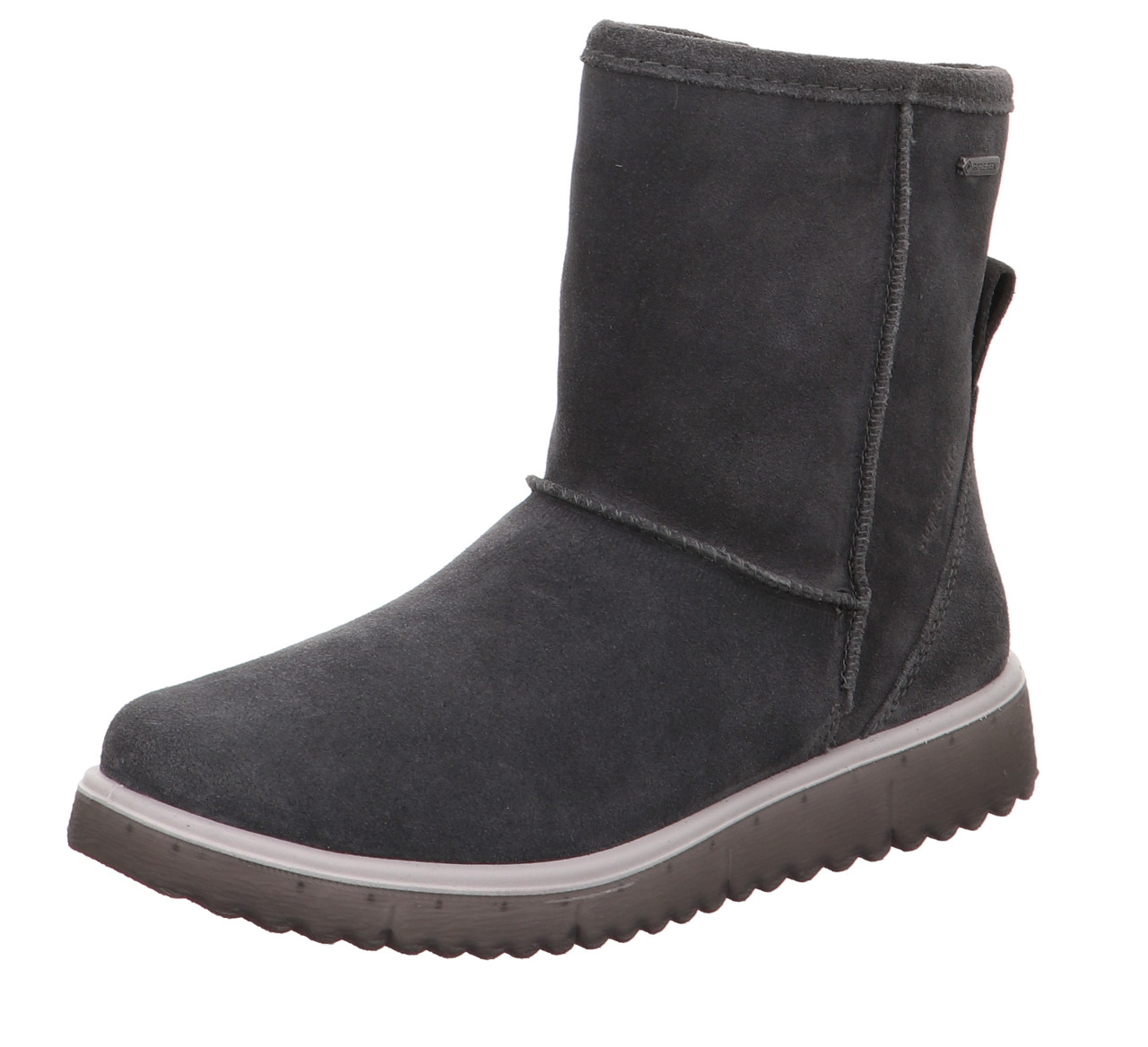 LORA - Grau Stiefel mit Reißverschluss