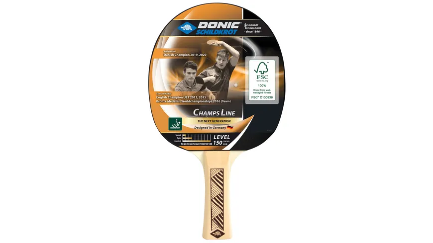 Donic-Schildkröt - Tischtennisschläger Champs Line 150, Noppen innen, Jade - ITTF Belag
