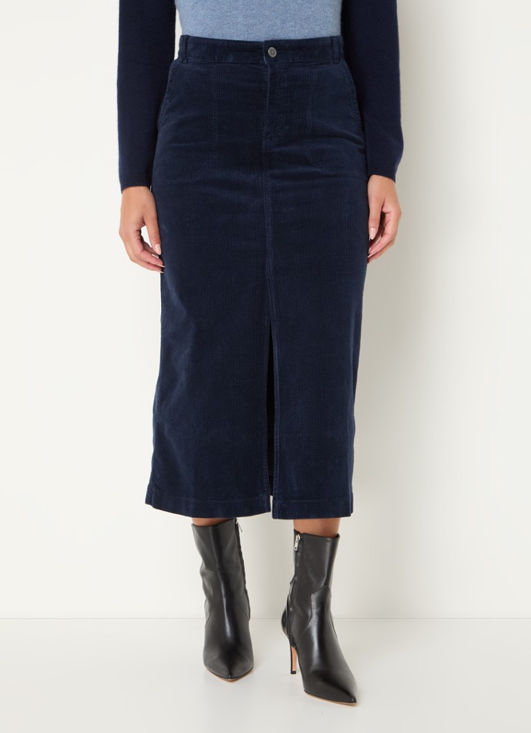 Fustă midi din catifea reiată de la Gerard Darel