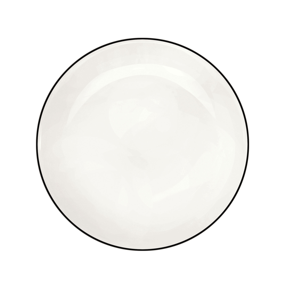 Dessertteller ca. D21cm ligne noire