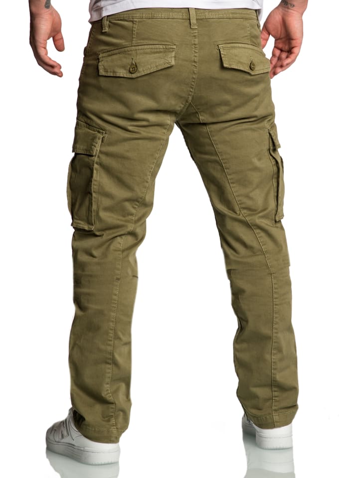 Amaci&Sons Cargo Jogger-Chino WYATT in Olive günstig kaufen