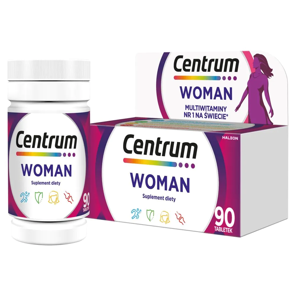 Centrum Woman, vitaminų ir mineralų rinkinys, 90 tablečių