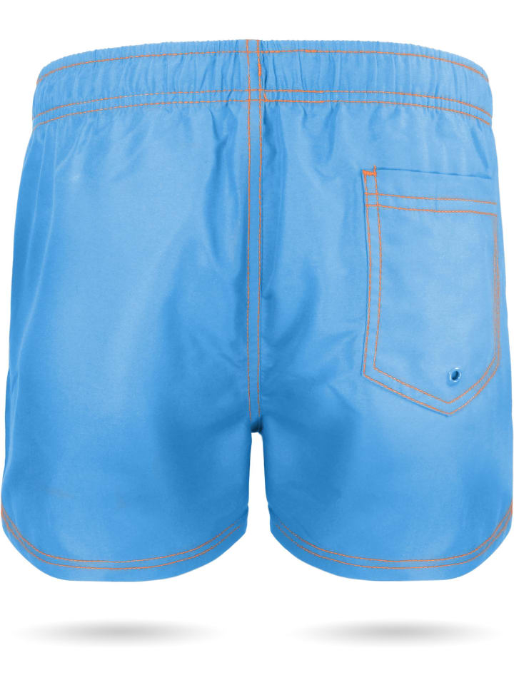 normani Badeshorts Beacon in Cyan Blau/Dunkelorange günstig kaufen
