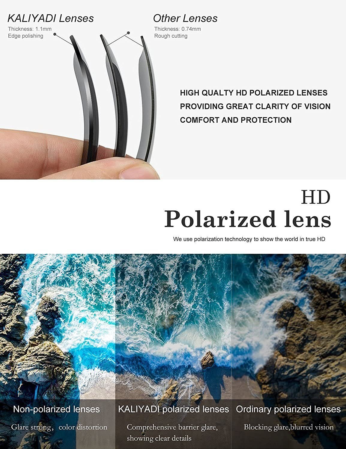 Fine Life Pro Sonnenbrille Cool Polarisierte,UV400 100 % UV-Schutz, für Outdoor-Aktivitäten wie Wandern,Fahren,Angeln,Einkaufen