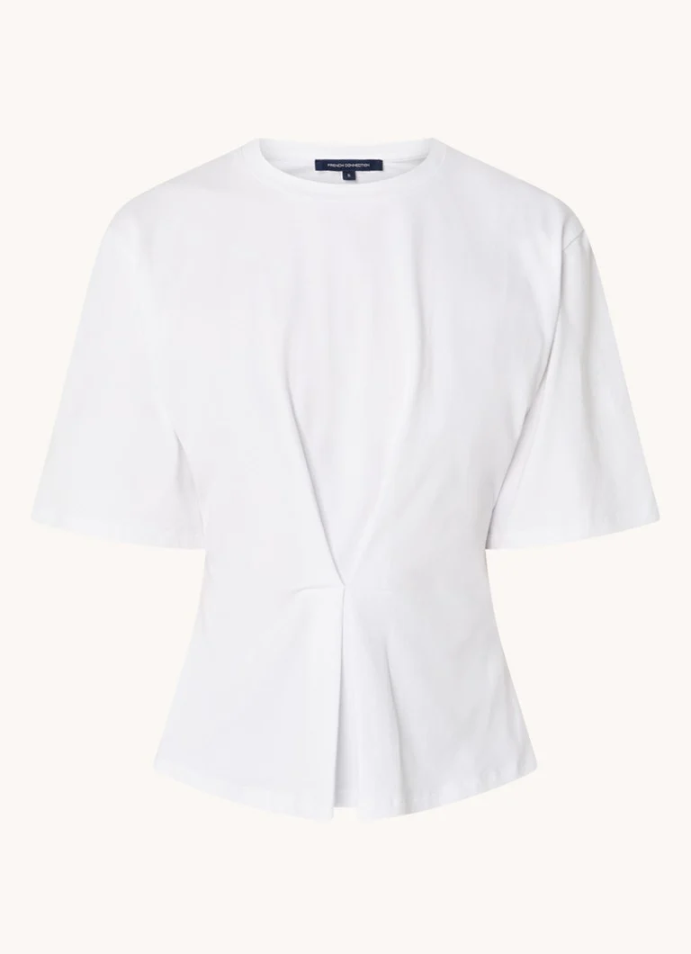 French Connection Pearl t-shirt with pleated detail