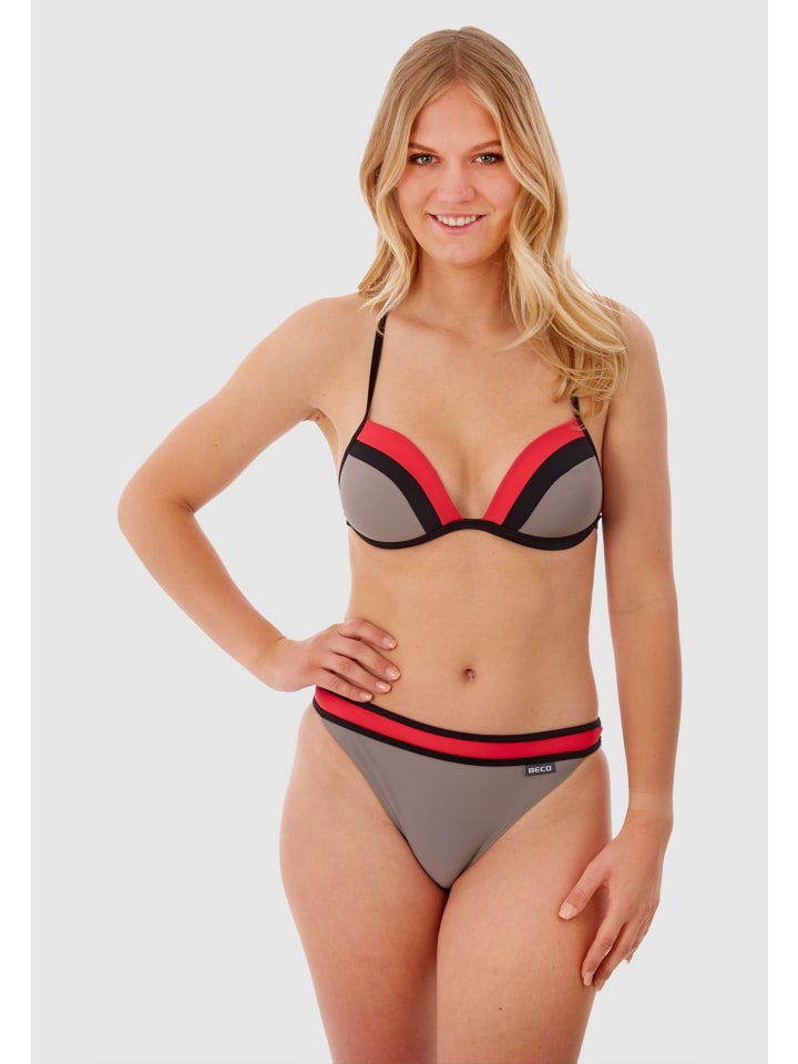 BECO the world of aquasports Bikini BEactive Sweetheart in grau-pink günstig kaufen