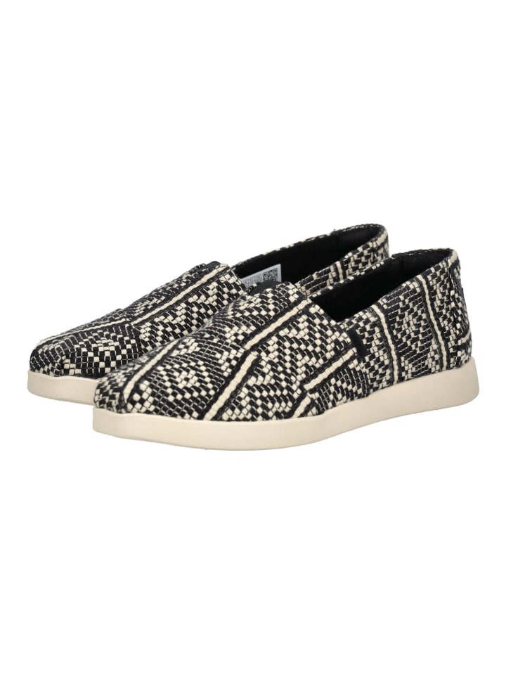 TOMS Slipper in Schwarz/Weiß günstig kaufen
