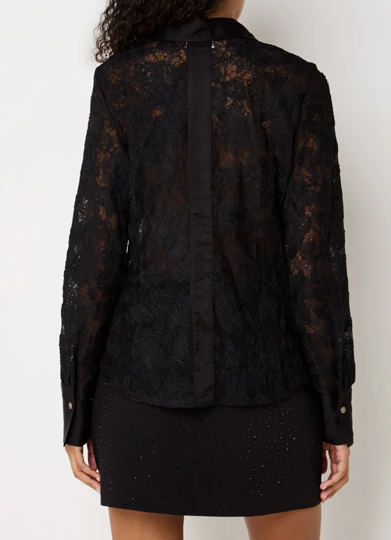 Aaiko Noelle halbtransparente strukturierte Bluse
