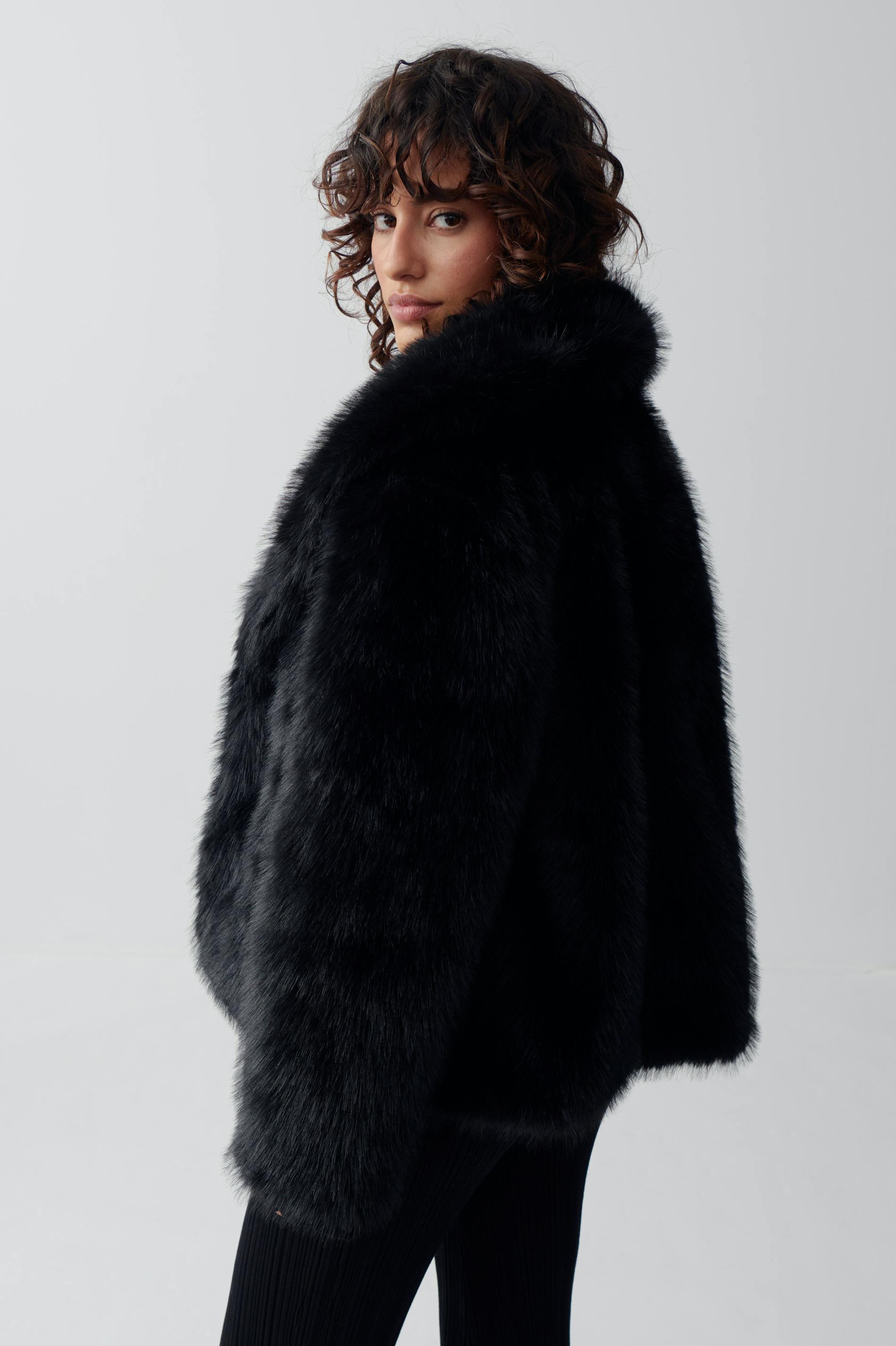 Faux fur coat