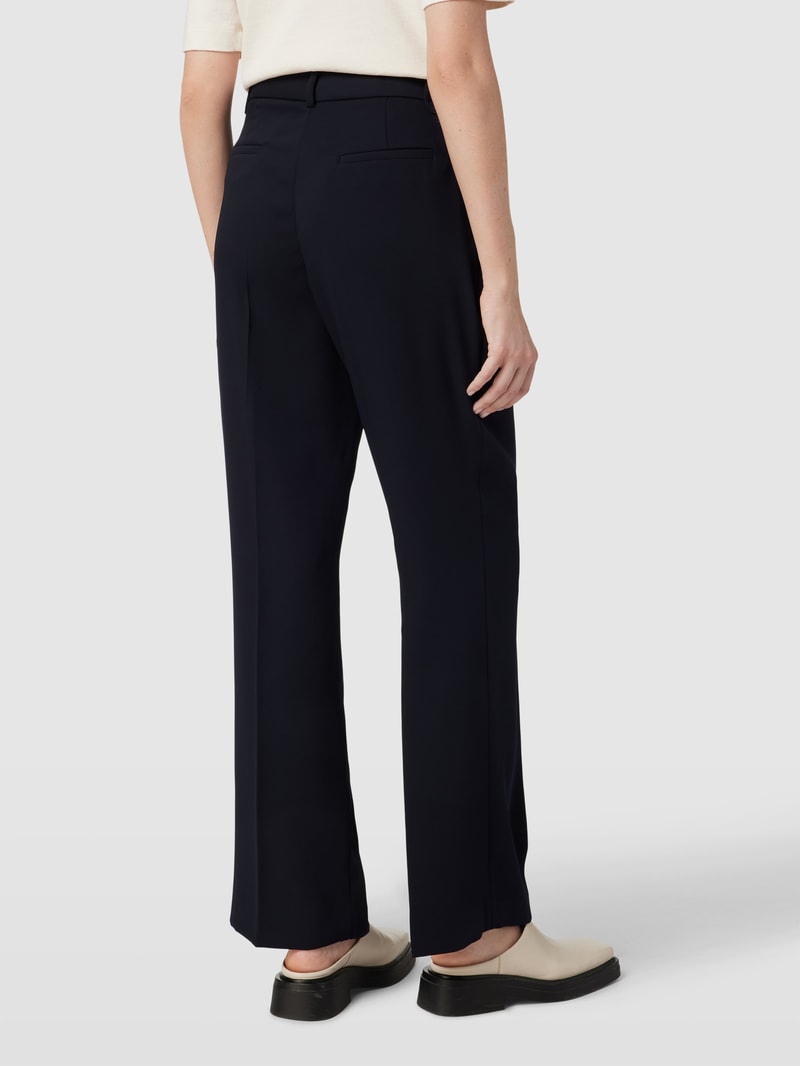 Hose mit Bundfalten in marineblau