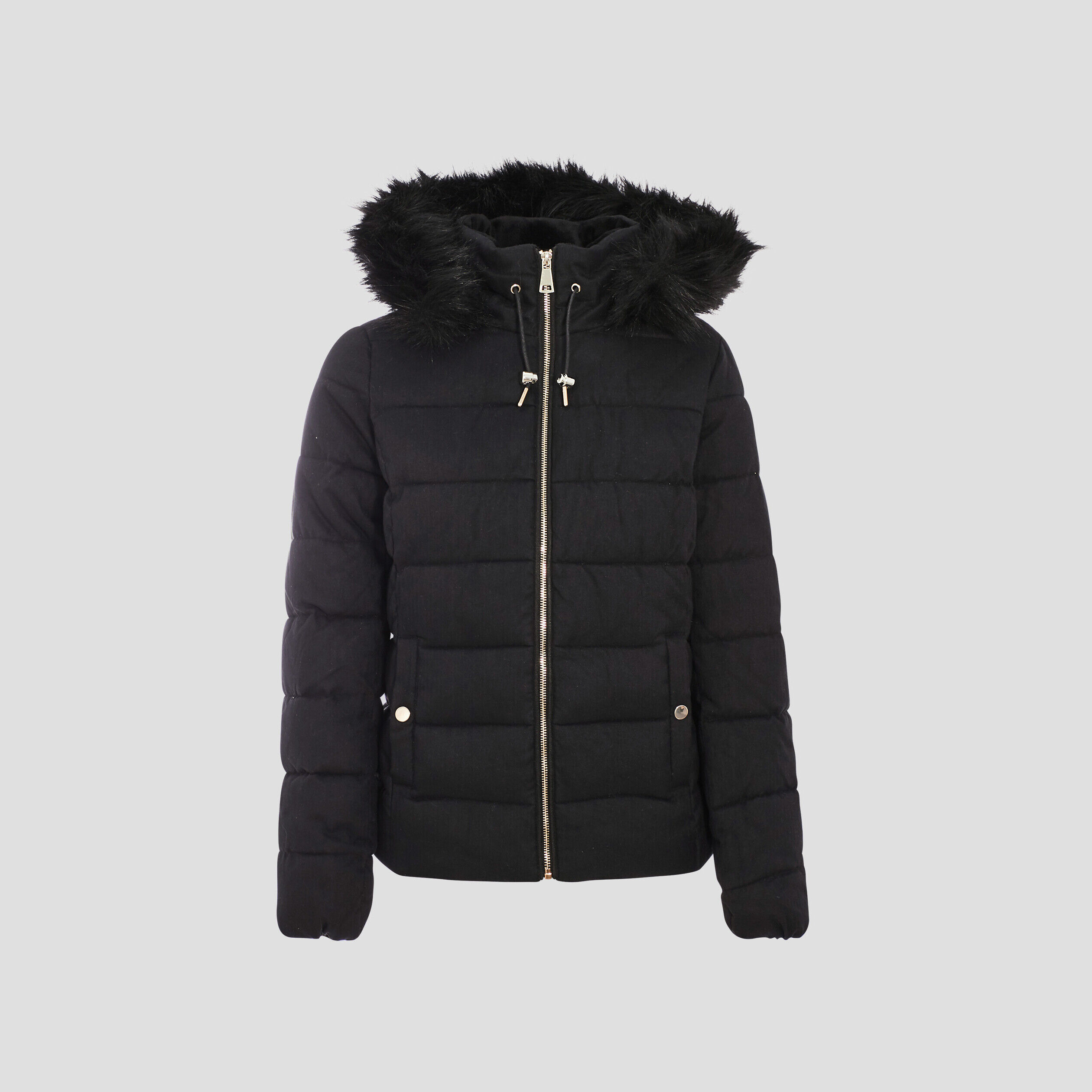 Doudoune avec capuche noir femme | Cache Cache