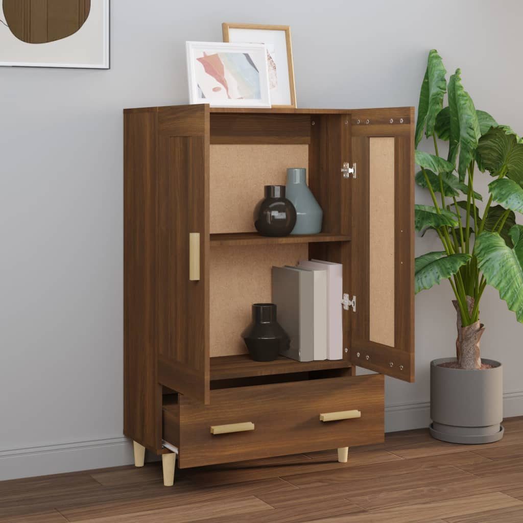 vidaXL Sideboard Highboard Braun Eichen-Optik 70x31x115 cm Holzwerkstoff (1 St)