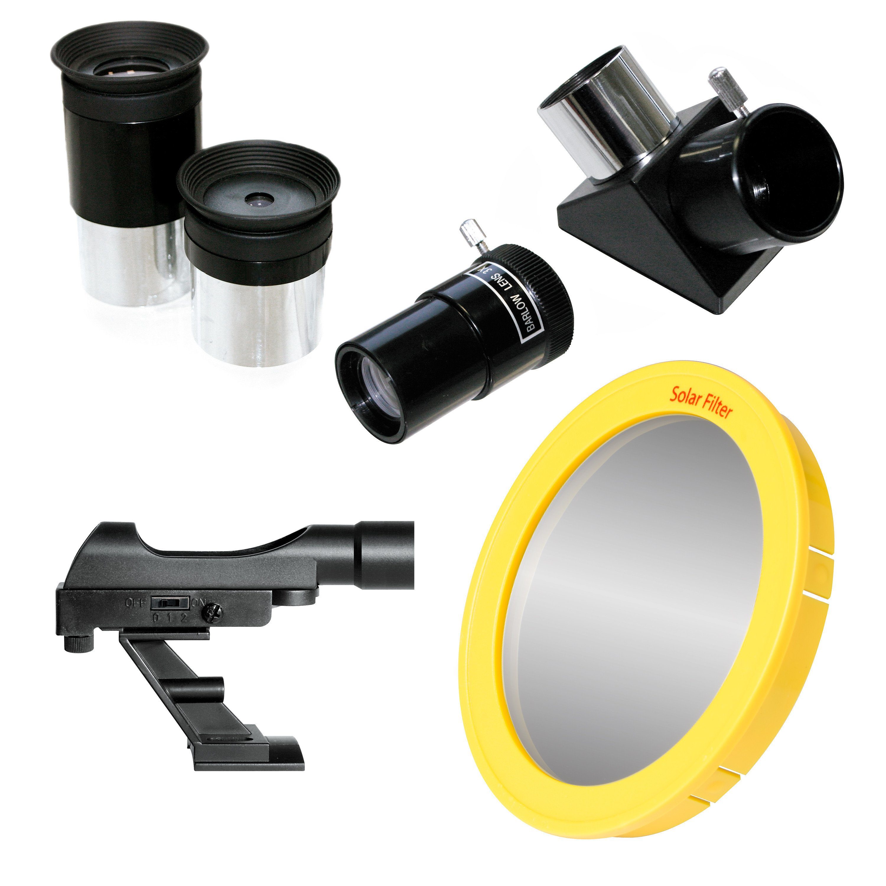 BRESSER Teleskop Taurus 90/900 MPM Linsen mit Smartphone-Adapter & Sonnenfilter