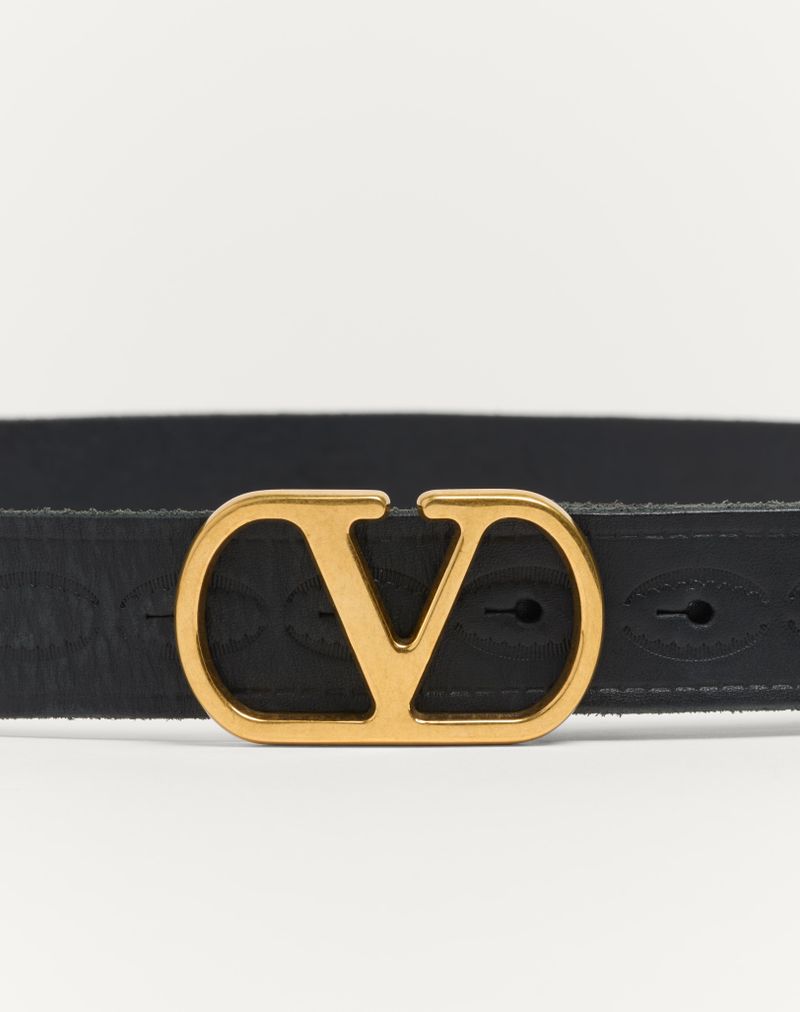 Cinto exclusivo VLogo em couro de bezerro 30 mm