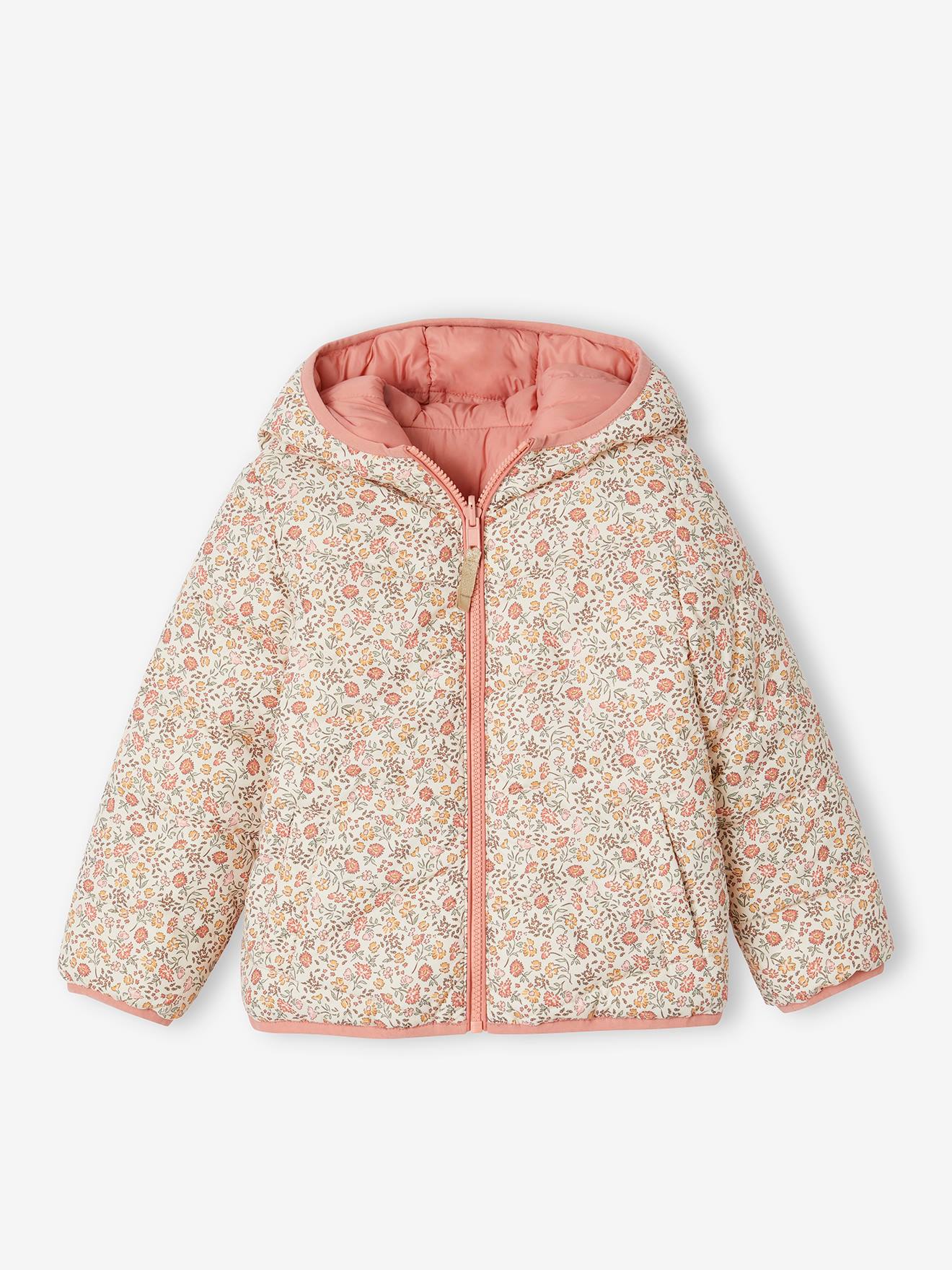 Vertbaudet Leichte Mädchen Wende-Steppjacke mit Recycling-Polyester - aprikose pudrig