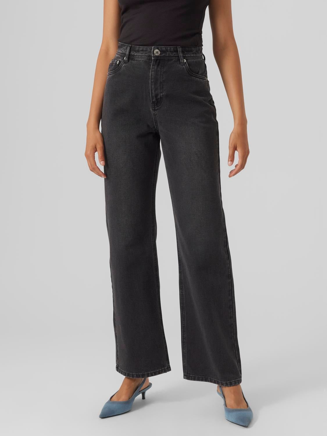 VMRACHEL Hohe Taille Weit geschnitten Jeans