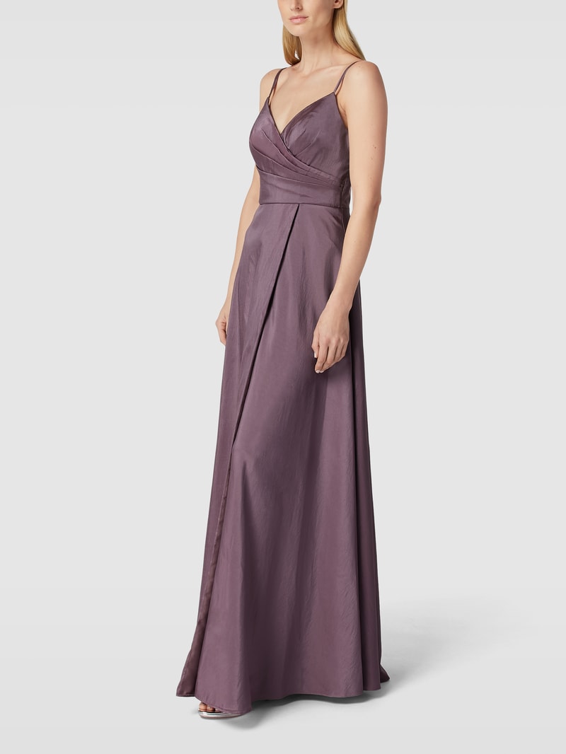 Abendkleid mit Herz-Ausschnitt in mauve