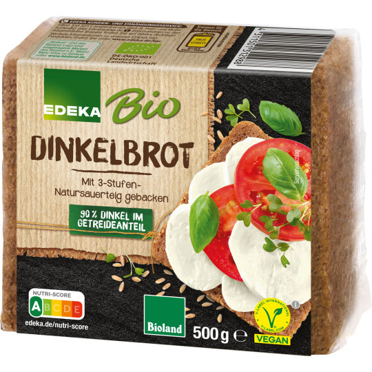 EDEKA Bio Dinkelbrot geschnitten 500G