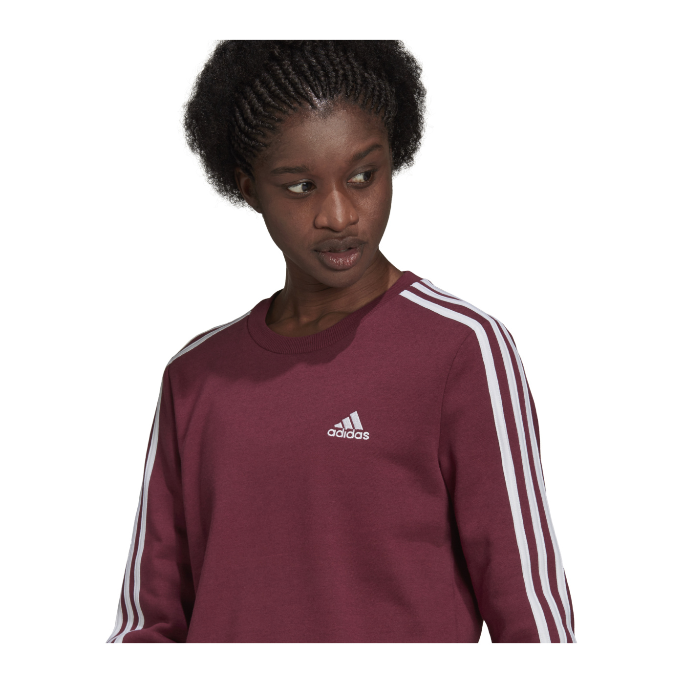 adidas Essentials 3S Sweatshirt Damen Dunkelrot