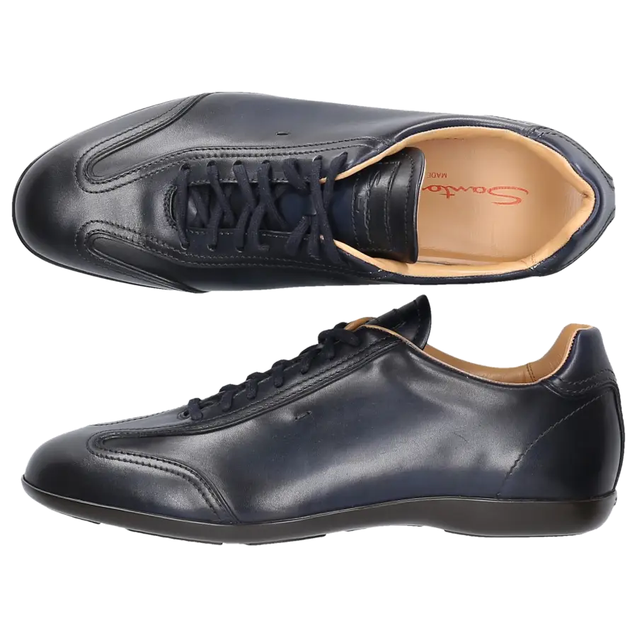 Santoni - Sneaker low AMG Kalbsleder - blau