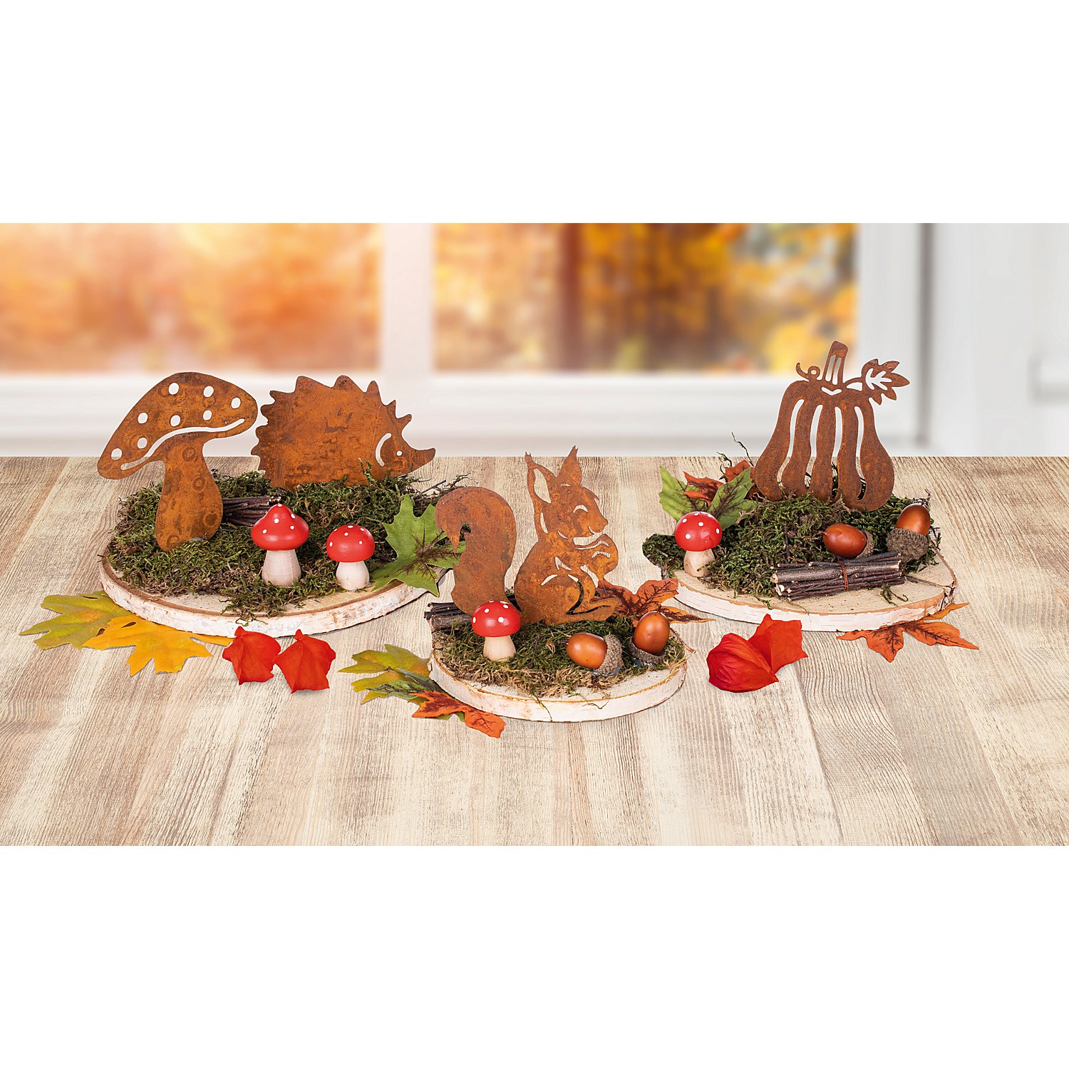 Rost-Herbststecker, 4 Stück