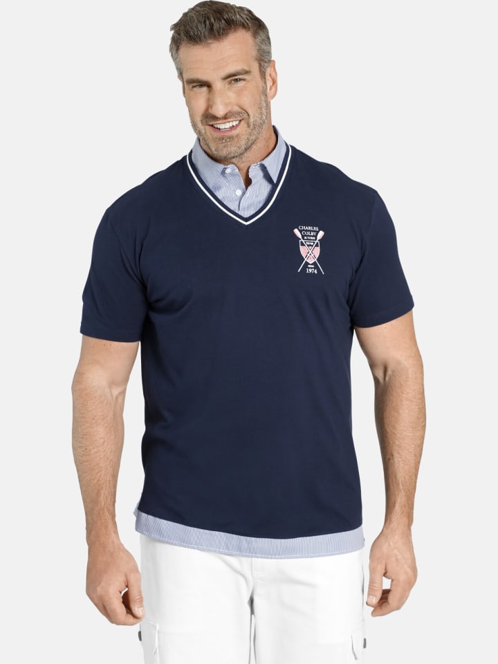 Charles Colby Poloshirt EARL WILLERS in dunkelblau günstig kaufen