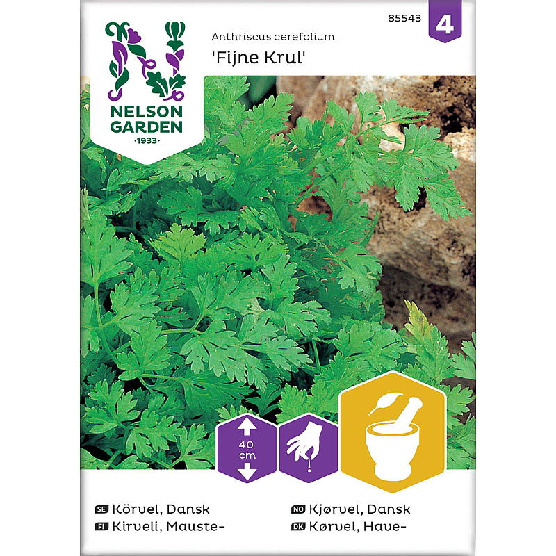 Nelson garden Frø Kjørvel Dansk, Fijne Krul