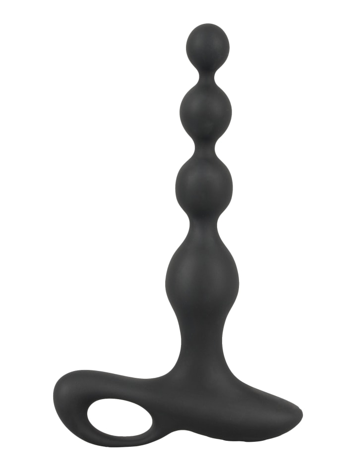 Black Velvets Analvibrator Rechargeable anal beads in schwarz günstig kaufen 20 cm