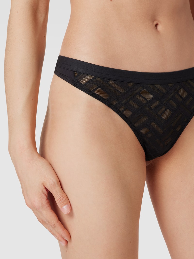 String mit Mesh-Muster Modell 'Lace Graphics' in schwarz